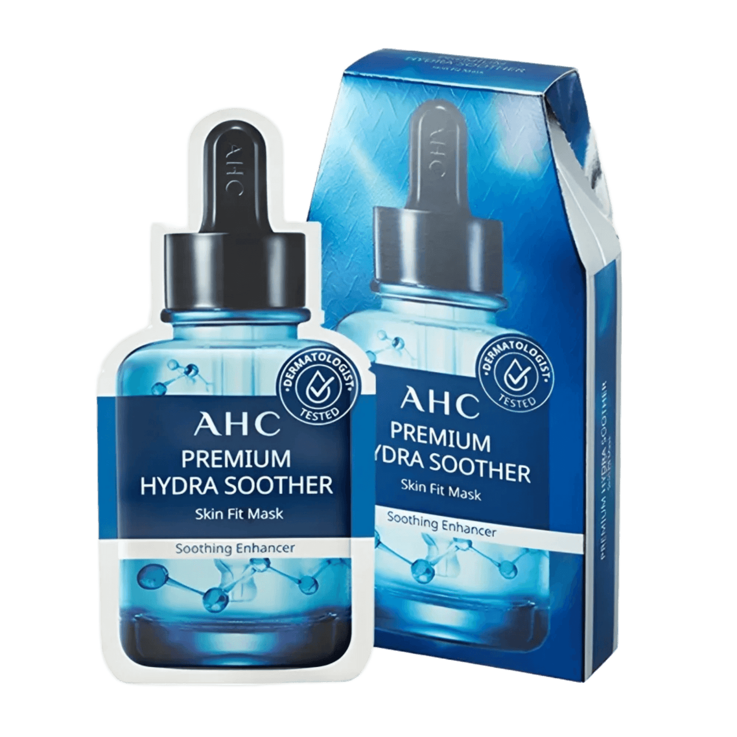 AHC Premium Hydra Soother Cellulose Mask, a Korean hydrating sheet mask for skin hydration and soothing.