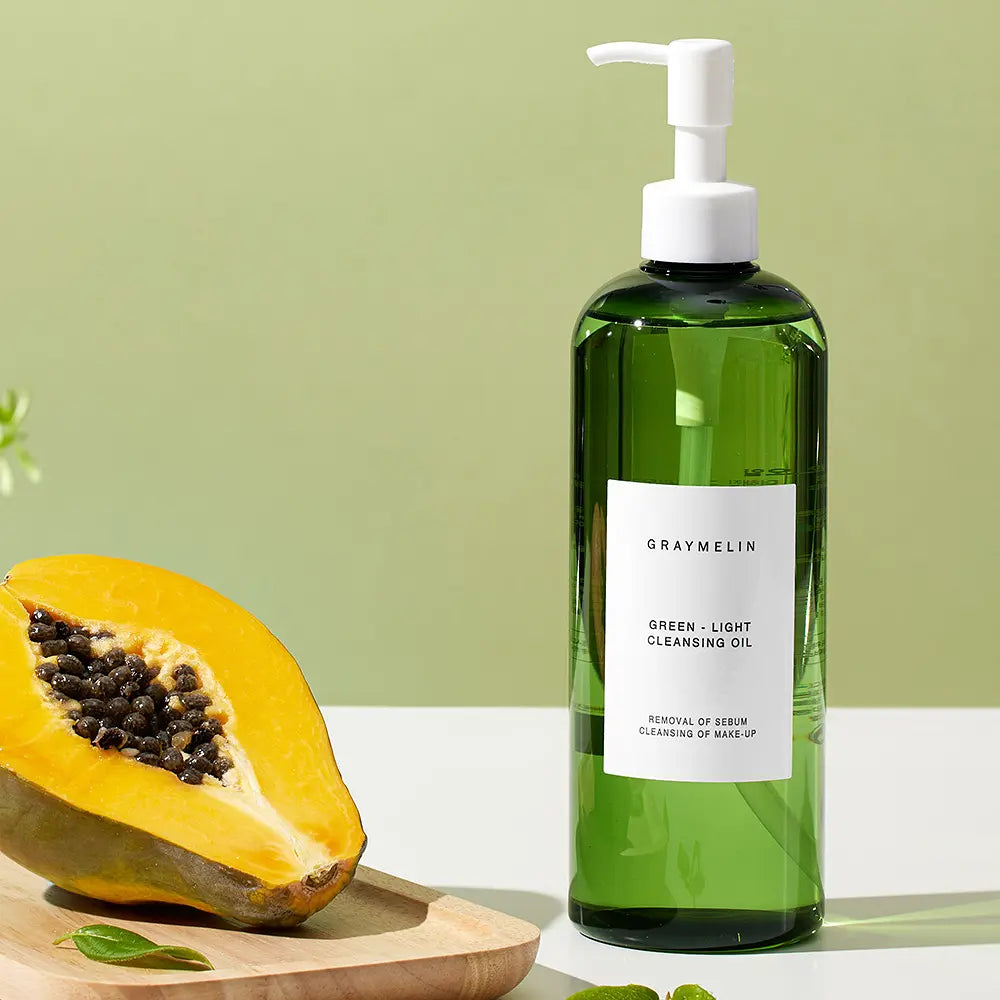 GRAYMELIN Green Light Cleansing Oil 400ml, a Korean cleansing oil for makeup removal and hydration.