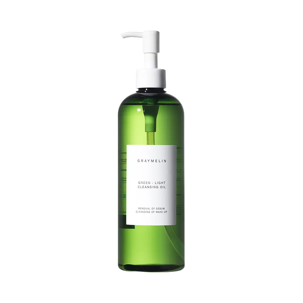 GRAYMELIN Green Light Cleansing Oil 400ml, a lightweight Korean cleansing oil for skin hydration and makeup removal.