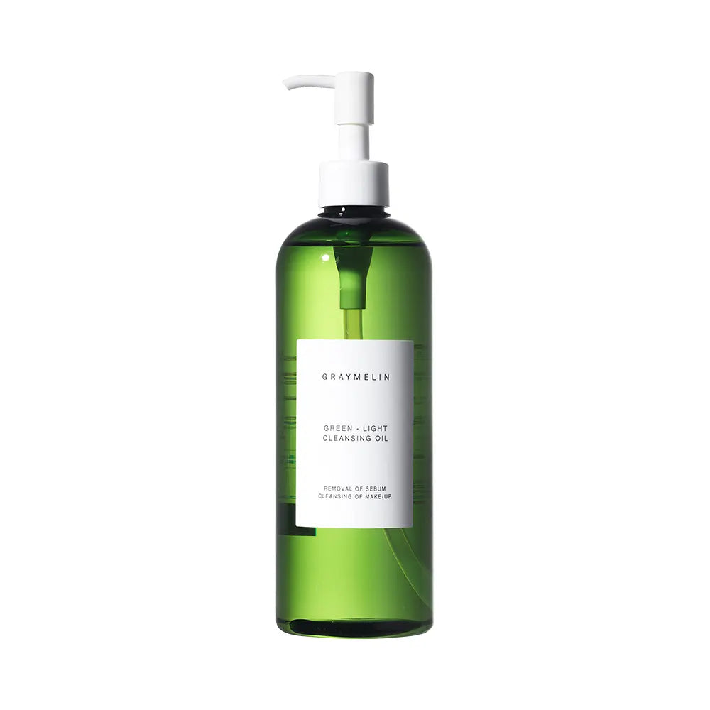 GRAYMELIN Green Light Cleansing Oil 400ml, a Korean cleansing oil for makeup removal and skin hydration.