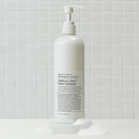 Centella Foam Cleanser for Sensitive Skin | 500ml bottle with pump, gentle cleansing formula, soothing Centella Asiatica extract.