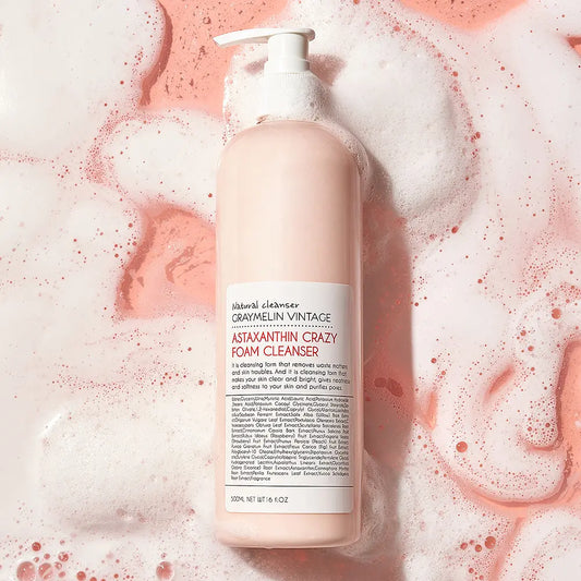 Astaxanthin Foam Cleanser from GRAYMELIN with creamy foam and hydration properties, designed for deep skin cleansing.
