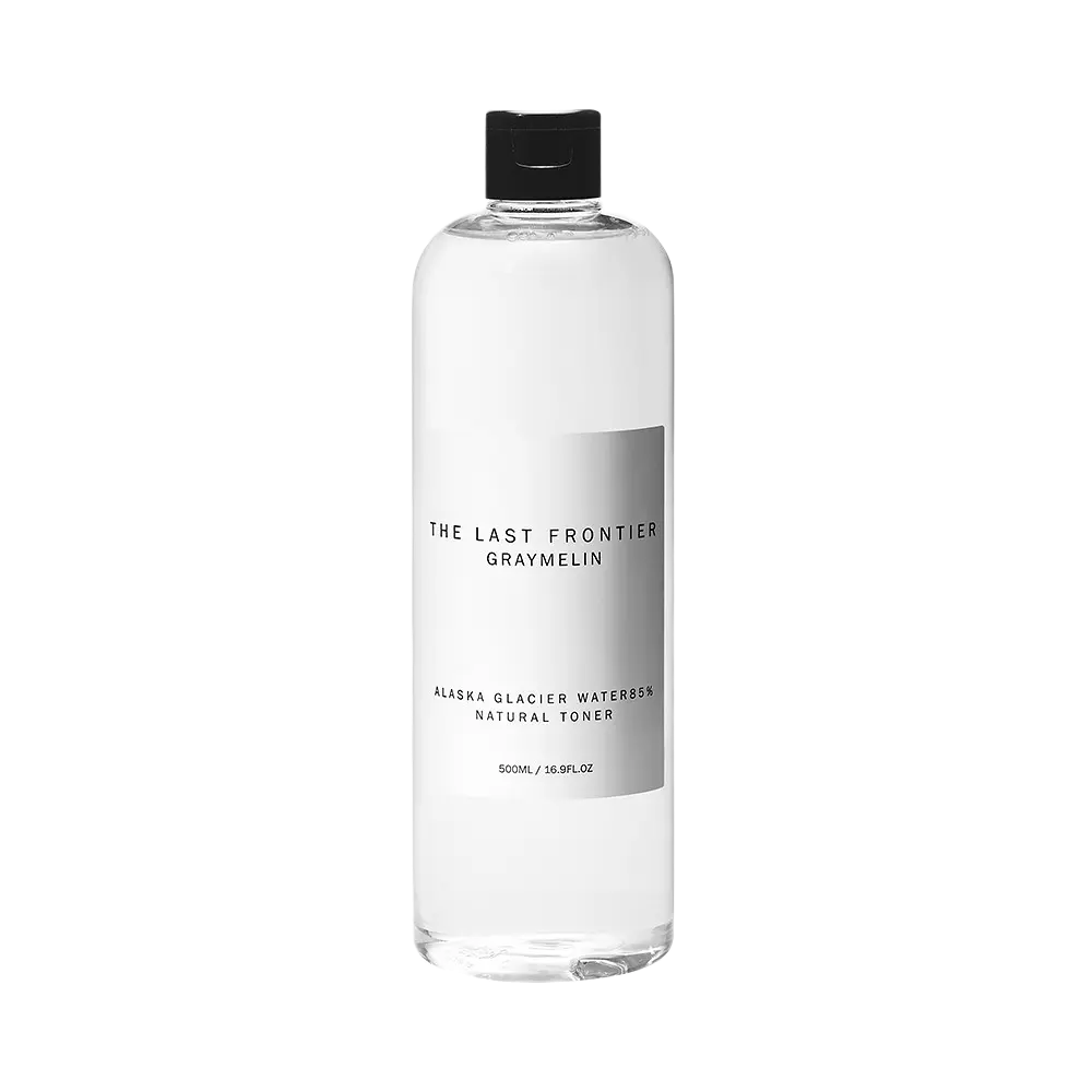 GRAYMELIN Alaska Natural Toner 500ml featuring Alaska glacier water toner for hydration and skin soothing.