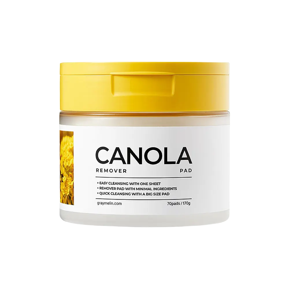 GRAYMELIN Canola Remover Pad 70 Pads, canola cleansing pads for easy makeup removal.