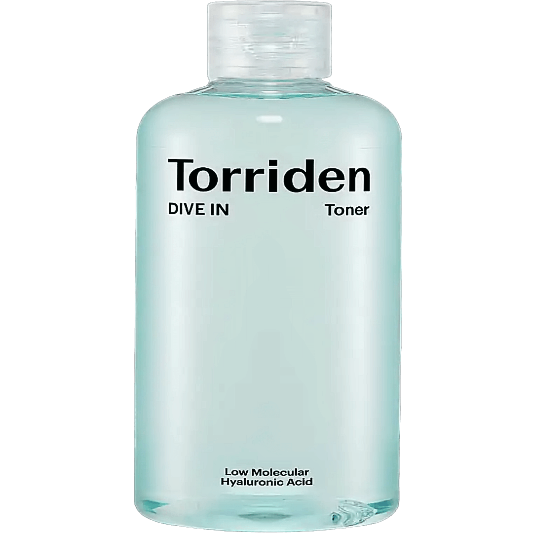 Korean hyaluronic acid toner Torriden Dive-In for deep hydration and smoother skin.